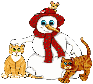 Résultat d’images pour gifs bonhomme de neige chats